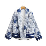 Women's Clothing Explosion Hit 6-Color Printed Cotton Jacket