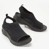 Sandals Women's 2025 Summer Net Cloth Flat Solid Roman Women's Shoes Flat Soles Flying Weaving Fish Mouth Sandals Women's