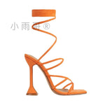 Summer High-Heeled Fashion Wrapped Sandals Women's Head And Cool Slippers