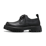 2025 Spring New Leather Shoes Men's British Style Versatile Black Round Head Business Big Leather Shoes