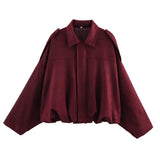 Color 2025 Spring And Autumn Leisure Tuffen Texture Collar Pilot Jacket Women