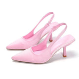 High-Heeled Sandals Baotou Behind The Empty Stumbling Stumbling New Shallow Tip Single-Shoe Fine Heel High