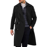 Autumn And Winter New Hair, The Man's Coat Thicker Long Double Buckle