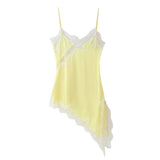 New Women's Collection Of Lace Asymmetrical Leisure Sling Mini