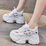 Thick Bottoms Raised Old Dad Shoes In The Autumn Of 2025 New Mesh Breathable Loose Cake Sports Casual