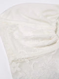 Lace See through Backless Tie Up Bandeau Top- Outfit