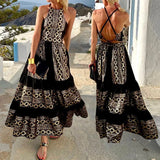 Women's Wear Summer 2025 New Print Bohemian Fashion Loose Off-The-Shoulder