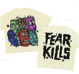 Y2K Harajuku Style T-Shirt Men's Hip-Hop Graphic Printing Cotton Punk