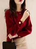 Sweater Women's Autumn And Winter 2025 New Knitted Knitted Winter Thick Loose New Year Red Chic