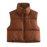 Color Women's Clothing 2025 Spring And Autumn 2025 New Cotton Vest Zippered Arma