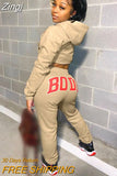 Sporty 2 Piece Set Hoodies and Sweatpants Fall Winter Clothes Women Two Piece Outfits Casual Tracksuits