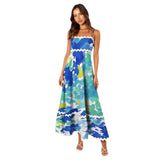 Zingj Summer New Solid Color Lace Stitching With Elegant Strapless Oversized Hem