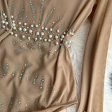 Zingj Design Sense Nail Bead Sequins Light Luxury Jumpsuit Female Thin Temperament Show Thin Inside The Coat