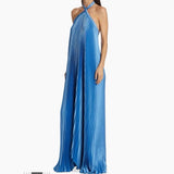 Women's Clothing Hanging Neck-Deck Sexy Dress Holiday Sleeveless Fashion 100 Folded Women