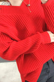Women Sweater Autumn Winter Knitted Jumper Sweaters Casual Loose Long Sleeve V neck Soft Pullovers female
