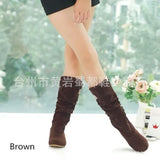 Hot Size 42 Yards 43 Yards Flat Bottom Boots Women's Autumn And Winter New Lace Lace Women Boots