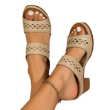 Summer New Large-Size Women's Sandals Retro Slope And Slippers Large-Size Hollow Slope And Cool Slippers