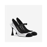 Jane Women 2025 Spring And Autumn 2025 New Square Head With Splicing Fine And Small Fragrant Wind Shallow High Heels Single