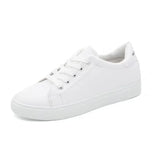 White Shoes Women 2025 Spring And Autumn New Fashion Flat Shoes Students Breathable Women's Shoes Net Red Single Shoes Casual White