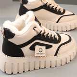 Winter New Ins Plus Velvet To Help Lao Dad Shoes Female Tide Students Leisure Small White Shoes To Increase The Thick Bottom Korean
