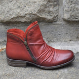 Women's Boots In Autumn And Winter 2025 Low-Heeling Double-Linked Martin Boots Large-Size Casual Ladies Short