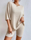 2025 Fashion Casual Spring Round-Neck Loose Women's Shorts