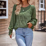 Fashion Autumn And Winter New Women's Casual Solid Color Round Collar Long Sleeve Splicing Jacket