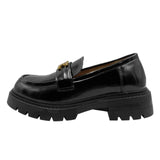 De Triphal Spring 2025 New Soft Leather Foot Pedal Thick Sole Metal Buckle Retro British Style Small Leather