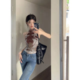 Millennium Hottie Thai-Style Hanging Neck Sling Vest Woman Summer Bare Sleeveless Tight Short Coat