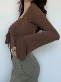 Grunge Flared Sleeve Crop