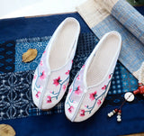 Zingj Mesh Shoes Embroidered Sandals Cloth Shoes Women Summer Fashion Mesh Embroidered Women Sandals