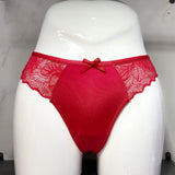 Empty Trousers V Flash Diamond Buckle Lace Side Trousers Without Trace Ice Splicing Lace Lady
