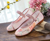 Zingj Shoes Sandals Net Gauze Shoes Ox Tendon Bottom Summer Style Ethnic Wind Embroidered Cloth Shoes Women's Shoes Female Student