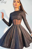 Elegant Bling Corset Patchwork Pleated Party Dress Female Transparent Fashion Glitter Sexy Dress Mini Clubwear