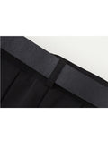 Punk Gothic Black Pleated Crop Skirts Women High Waist Belt Tide Grunge Goth Sexy Skirt Summer Y2K Fashion Egirl
