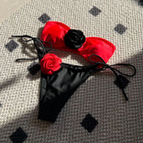 2024 Color Rose Brae With Drawstring Strap Split Swimsuit