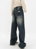 Distressed Pocket Wide Leg