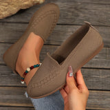 Flying Large-Size Low-Heeled Flat-Soled Single Shoes Women's Flying Mesh Shallow Lazy Casual Work