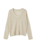 vintage cut out knitted sweater with loose fit and V
