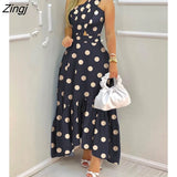 Elegant One Shoulder Striped Colorblock Sleeveless Asymmetric High Waist Casual Maxi Dresses Fashion Sexy Skinny