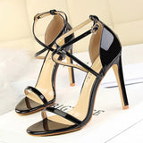 Shoes Buckle Strap High Heels 2022 New Women Heels Sandals Stiletto 11cm Sexy Heels Party Shoes Women Pumps Ladies