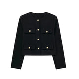Women's Clothing Explosion Fashion Temperament Commuting Round-Neck Long-Sleeved