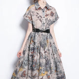 Style French Style Elegant Print Dress Women's New Summer Skinny And Gentle Style