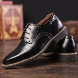 Zingj Men's Business Leather Shoes Fashion Large Size Pointed Men's Shoes Lace Fashion Shoes 47