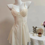 Pyjamas French Girl Skating Silk Splicing Lace Sling Pyjamas Pyjamas Ambiance Pyjamas