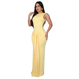 Autumn New Fashion Solid Temperament Drift Ribbon Bare Back Sexy Bag Dress Dress