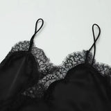 Women's Clothing 2025 Autumn 2025 New Sexy Wind Thin Lace Splicing Decorative Sling Hoist