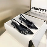 Bag Head Sandals Spring And Summer New High-End Light Tip Beautiful Back Empty Women's