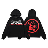 Printing Leisure Retro Tide Card Loose Hooded Sweaters For Men And