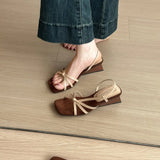 Fairy Wind Woven Temperament In The Summer Of 2025, Show-To-Toed And Sandals Women's One-Legged